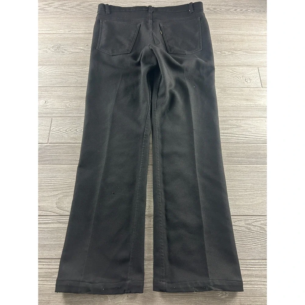 Vintage Levis Black Dress Pants Mens 36x32 Straight Boot Leg Slacks 90s USA